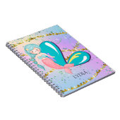 Letter L Monogram Watercolor Niedlich Mermaid Kind Notizblock (Rechte Seite)