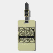 Letter L Vintag Celtic Knot Monogram Gepäckanhänger (Vorderseite vertikal)