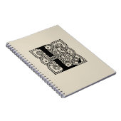 Letter L Vintag Celtic Knot Monogram Notizblock (Rechte Seite)