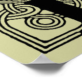 Letter L Vintag Celtic Knot Monogram Poster (Ecke)