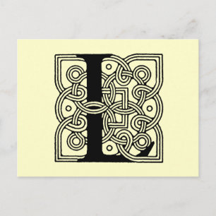 Letter L Vintag Celtic Knot Monogram Postkarte
