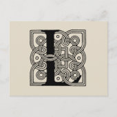 Letter L Vintag Celtic Knot Monogram Postkarte (Vorderseite)