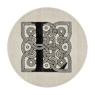 Letter L Vintag Celtic Knot Monogram Schneidebrett