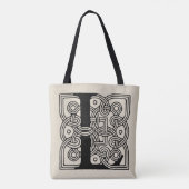 Letter L Vintag Celtic Knot Monogram Tasche (Rückseite)