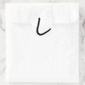 Letter L White Rock Salt Alphabet von Janz Runder Aufkleber (Tasche)
