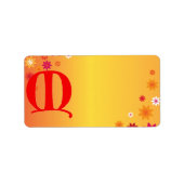 Letter M Address Label Adressaufkleber (Vorne)