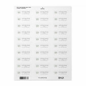 Letter M Botanical Monogram Elegante Address Label (Vorne)