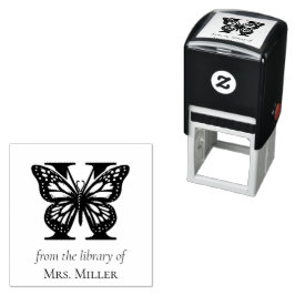 Letter M Butterfly Monogramm aus der Bibliothek Permastempel