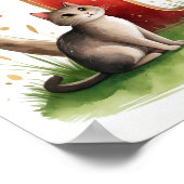 Letter M Cat Fairy Poster Feline Pet Alphabet Art (Ecke)