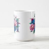 Letter M Coffee Tasse - Blumendesign für Geschenke (Mittel)