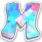 Letter M -  Color Mix Aufkleber (Vorderseite)