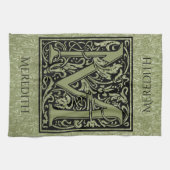 Letter M First Letter Monogram Personalisiert Handtuch (Horizontal)