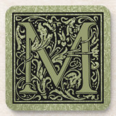 Letter M First Letter Monogram Untersetzer (Vorderseite)
