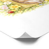 Letter M Gold Spring Nature Monogram Chipmunk Kids Poster (Ecke)