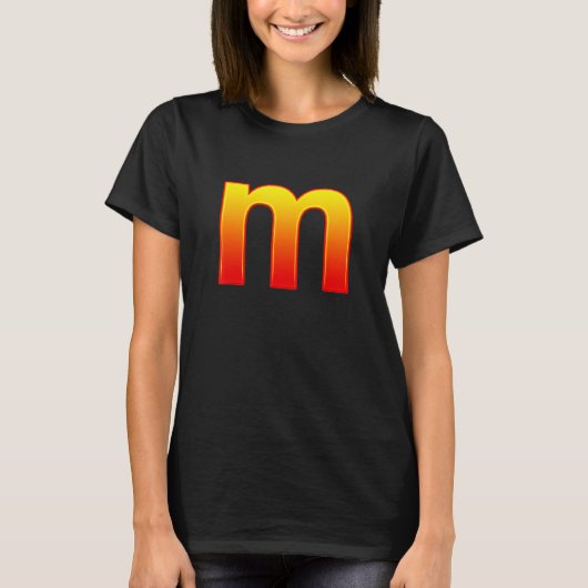 Letter M Halloween Costume Carnival Group Red Vint T-Shirt (Vorderseite)