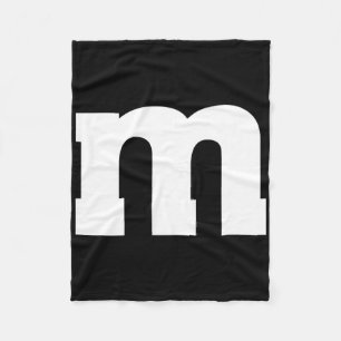 Letter M Hauptstadt Alphabet Fleecedecke