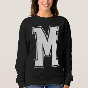 Letter M Hauptstadt Alphabet Initial Cheerleading  Sweatshirt