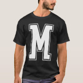 Letter M Hauptstadt Alphabet Initial Cheerleading  T-Shirt (Vorderseite)