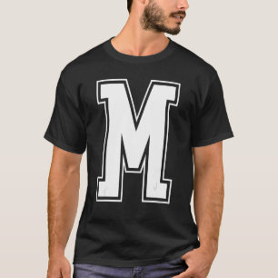 Letter M Hauptstadt Alphabet Initial Cheerleading T-Shirt