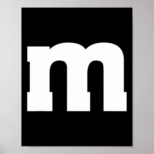 Letter M Hauptstadt Alphabet Poster (Vorne)