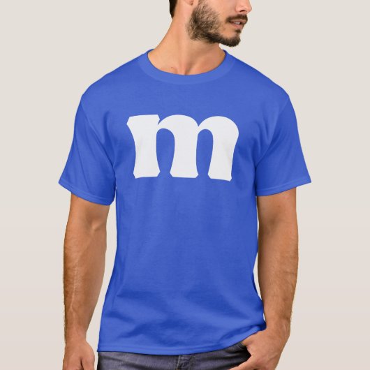 Letter M Lower Case Alphabet Matching Funny Hallow T-Shirt (Vorderseite)