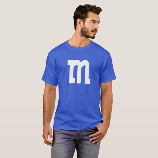 Letter M Lower Case Alphabet Matching Halloween T-Shirt (Vorne ganz)