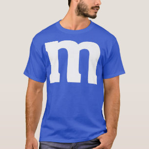 Letter M Lower Case Alphabet Matching Lazy Hallowe T-Shirt