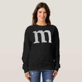 Letter M Lower Case Alphabet Sweatshirt (Vorne ganz)