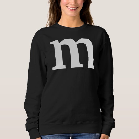 Letter M Lower Case Alphabet Sweatshirt (Vorderseite)