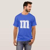 Letter M Lower Case Funny Alphabet Halloween Costu T-Shirt (Vorne ganz)