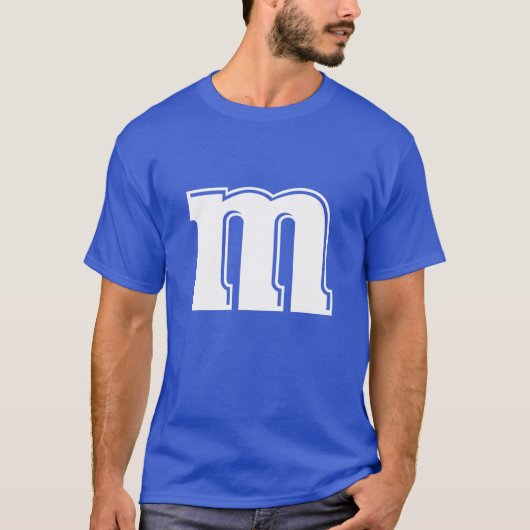 Letter M Lower Case Funny Alphabet Halloween Costu T-Shirt (Vorderseite)