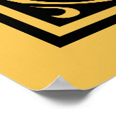 Letter M Medieval Monogram Vintag Initial Poster (Ecke)