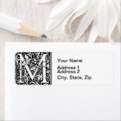 Letter M mittelalterliche Monogram Art Nouveau (Insitu)