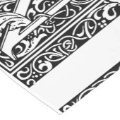 Letter M mittelalterliche Monogram Art Nouveau Kurzer Tischläufer (Ecke)