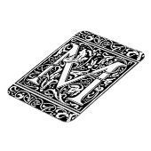 Letter M mittelalterliche Monogram Art Nouveau Magnet (Linke Seite)