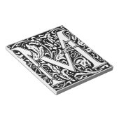Letter M mittelalterliche Monogram Art Nouveau Notizblock (angewinkelt)