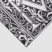 Letter M mittelalterliche Monogram Art Nouveau Seidenpapier (Ausschnitt)