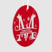 Letter M Monogram Anfangsname Familienname Gruß Ornament (Vorderseite)