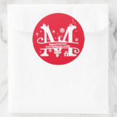 Letter M Monogram Anfangsname Familienname Gruß Runder Aufkleber (Tasche)