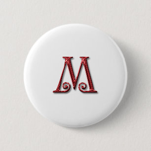 Letter M Monogram Button