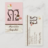 Letter M Monogram Desserery Business Cards Visitenkarte (Vorne/Hinten)