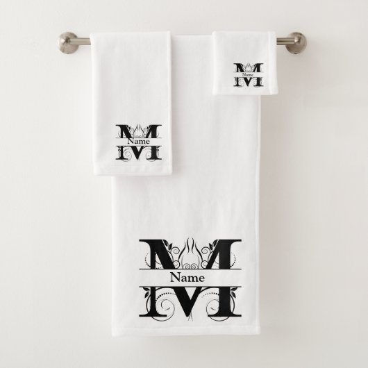 Letter M Monogram Initial Bath Gift Set (Insitu)