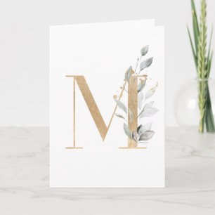 Letter M Monogram Karte