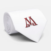 Letter M Monogram Krawatte (Gerollt)