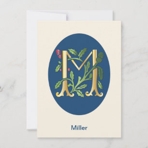 Letter M Monogram-Lilie Einladung