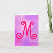 Letter M Monogram-Note (Vorderseite)
