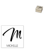Letter M Monogram Personalisierte Gummi-Briefmarke Gummistempel (Stempel)