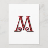 Letter M Monogram Postkarte (Vorderseite)
