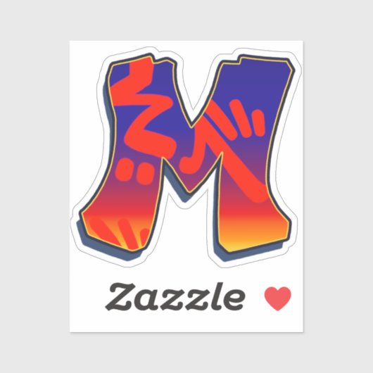 Letter M -  Night Sky Aufkleber (Blatt)