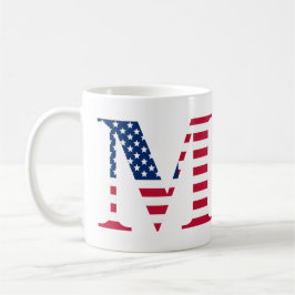 Letter M Patriotische Tasse